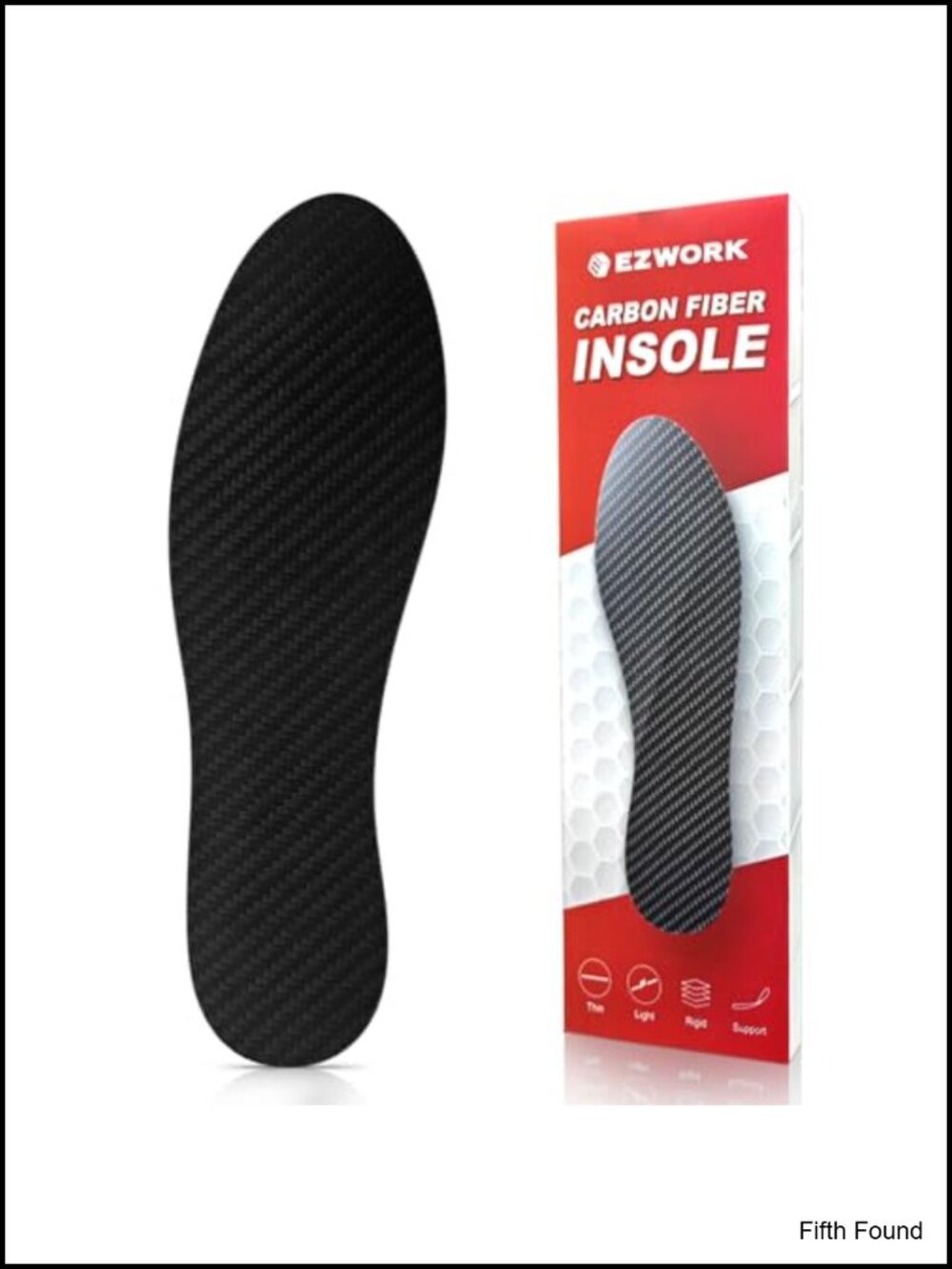 Carbon Fiber Rigid Shoe Insert Foot Plate Support for Turf Toe, Foot Fractures
